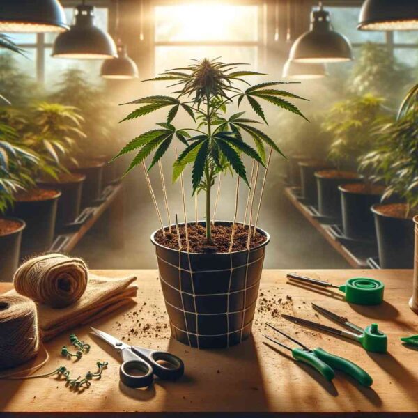 LST Anleitung für höhere Erträge bei Autoflower Cannabis