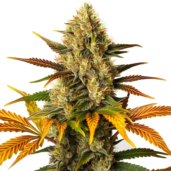 Lemon Tree x Zkittlez Cannabispflanze mit leuchtenden Farben und fruchtigem Zitrus-Zucker-Aroma.