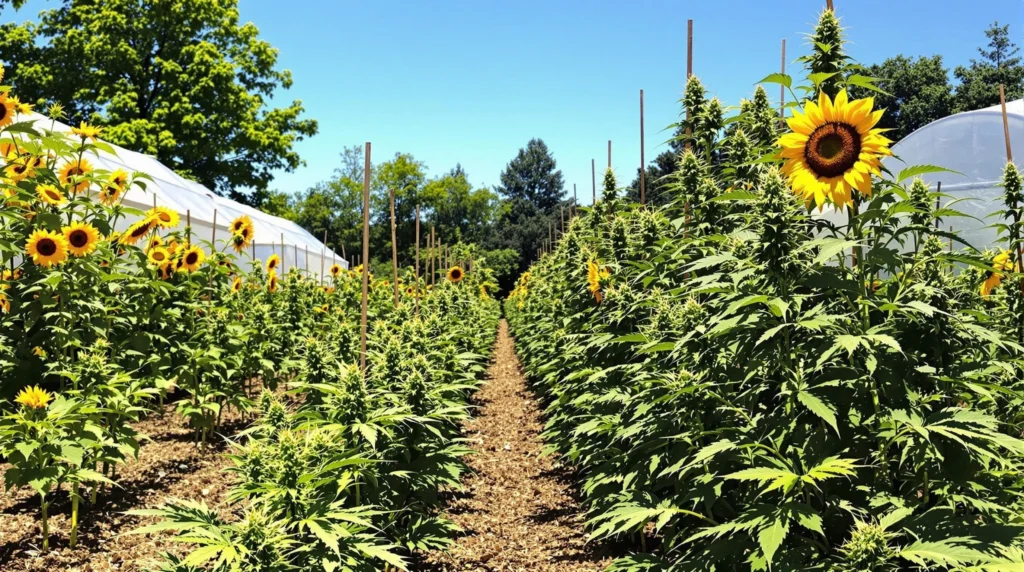 Apple Fritter Weed wächst im Freien unter der Sonne.