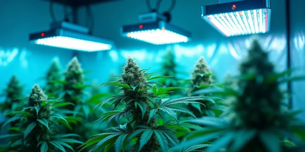 Cal Grow UV Lampe sorgt für gleichmäßige Beleuchtung bei Cannabis-Pflanzen