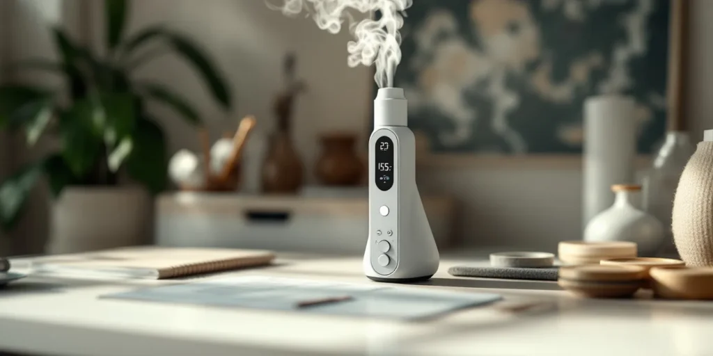 CBD Vaporizer für Dabbing mit Dampf in entspannter Atmosphäre