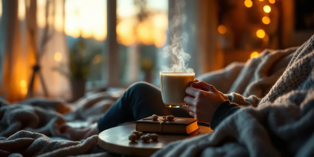 Eine dampfende Tasse Hasch Milch für entspannte Momente.