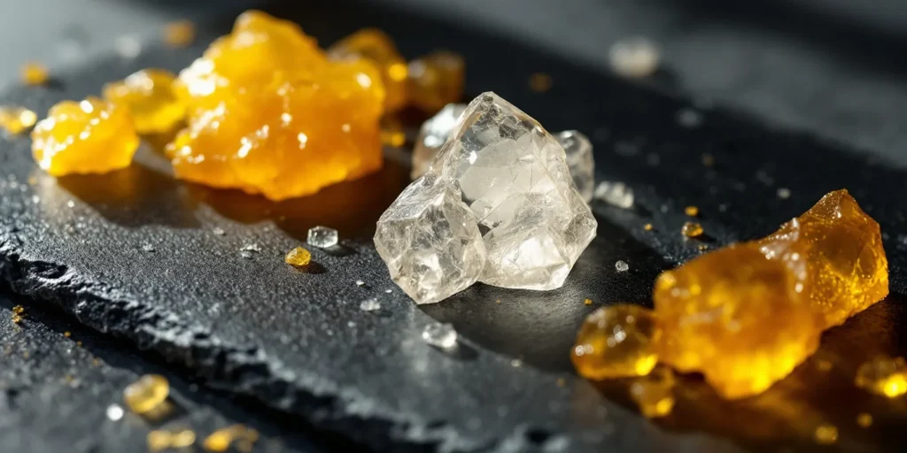 Rosin CBD Kristalle für Dabbing, hohe Konzentration