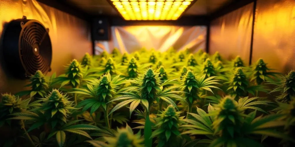 Indoor-Kultivierung von Agent Orange Regulär unter LED