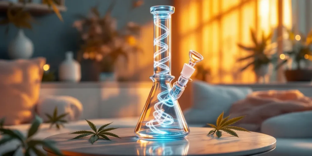 Stilvolle Dab Bong mit Spiraldesign: Perfekt für Dabs