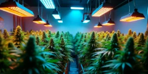 Banana Kush: Indoor-Grow unter LED für maximale Potenz.