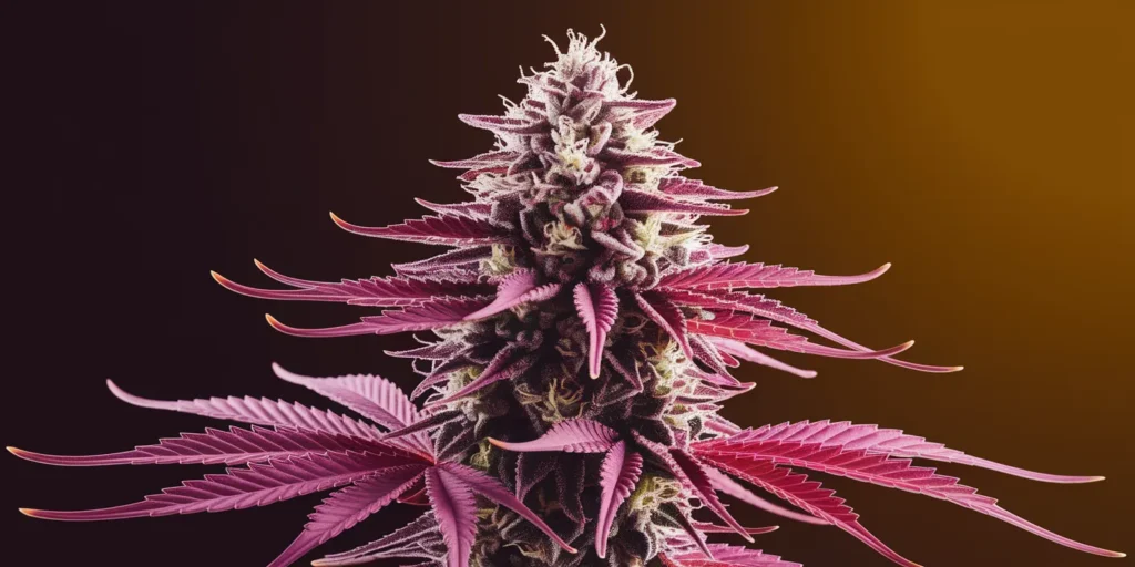 Frisch geerntete Berry Zkittlez Blüten mit violetter Farbe.