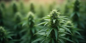 Reife Cannabispflanze als Rohstoff für Biere auf Hanfbasis.