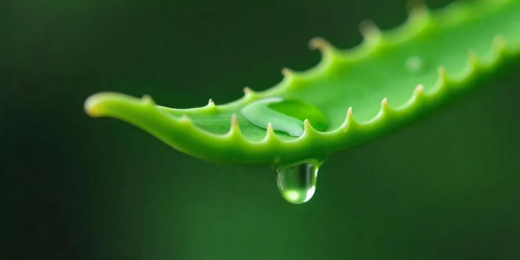 Aloe Vera Gel-Tropfen : Aloe Vera zur Bewurzelung von Cannabis.