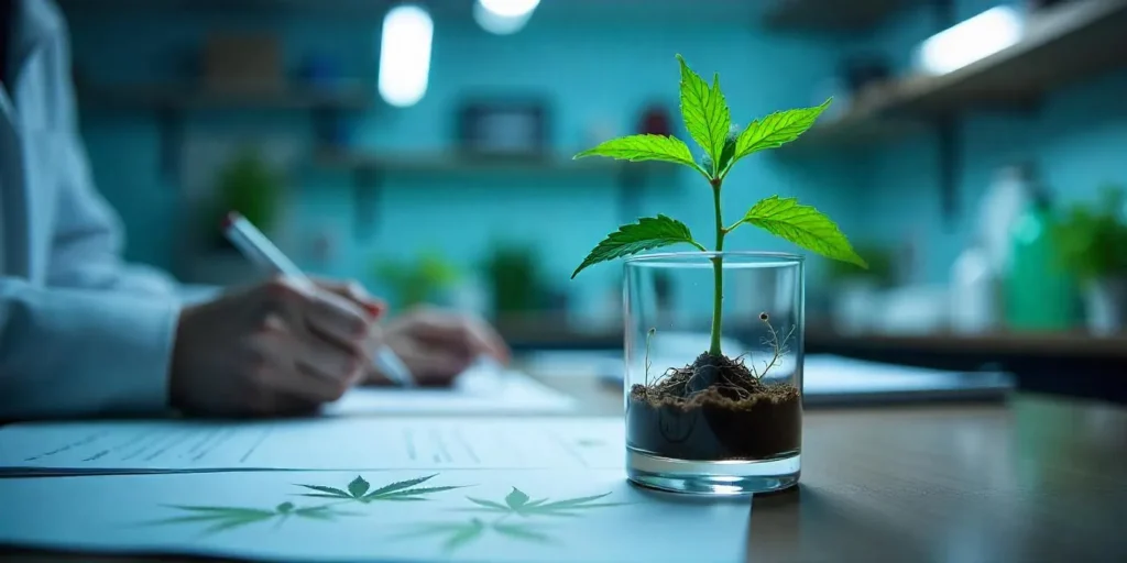 Cannabis-Klonen ohne Bewurzelungshormon im Labor getestet.
