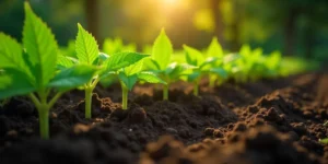 Cannabis-Stecklinge direkt in Erde pflanzen im Freiland.