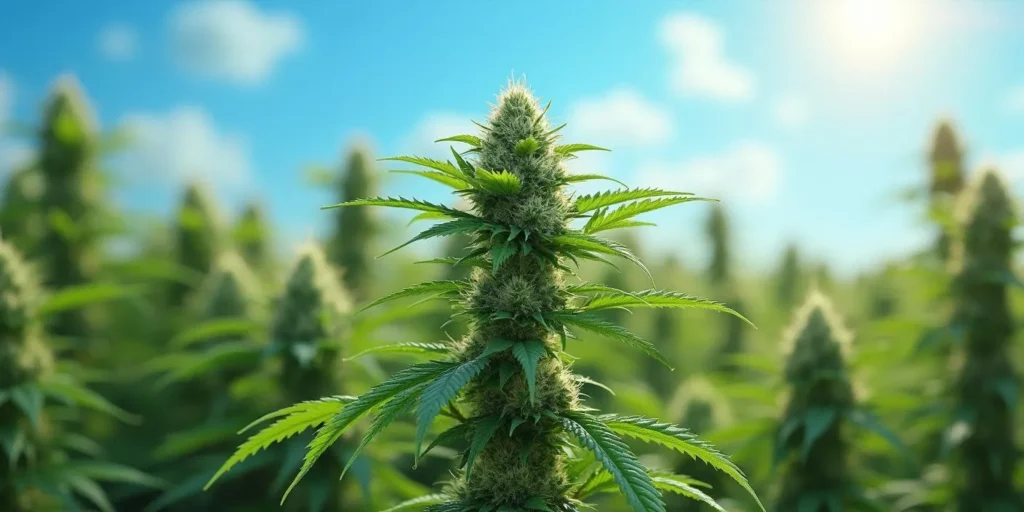 Cannabis unter direkter Sonneneinstrahlung: Risiko Hitzestress.