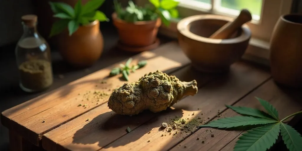 Cannabiswurzel gegen Gicht in der pflanzlichen Medizin.